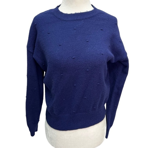 𝅺kendal & Kylie Royal Blue Crew Neck Pullover Sweater Size XS - Picture 3 of 9